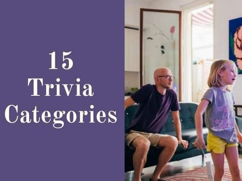 15 fun trivia categories questions and answers - Kids n Clicks Trivia Category Ideas, Video Game Trivia, History Trivia Questions, Food Trivia, Trivia Categories, Sports Trivia, Geography Trivia, Family Quiz, Fun Quiz Questions