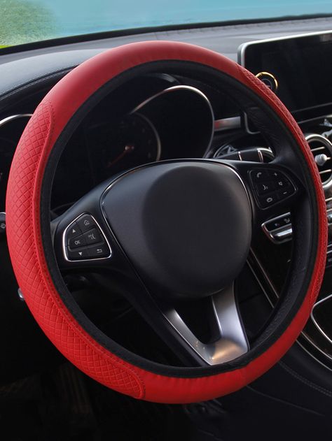 Red Steering Wheel Cover, Red Car Decorations, Cute Red Car Decor, Red Car Interior Decor, Red Car Interior, Red Car Decor, Red Car Accessories, Red Interior Car, Cream Car