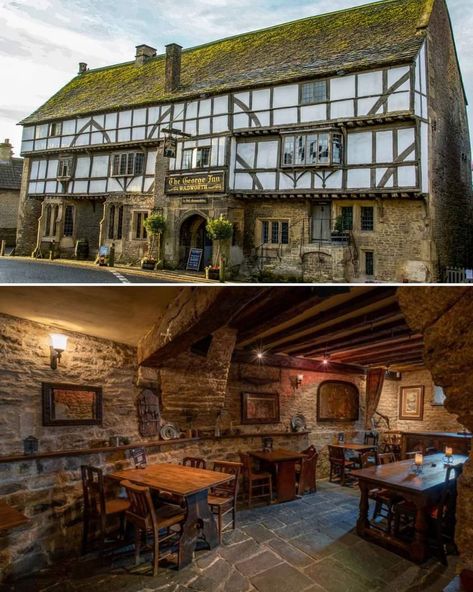 Ancient Houses, Village Inn, Old Manor, Medieval Village, Medieval Houses, Roman Baths, Quaint Village, The Tudor, Beer Garden