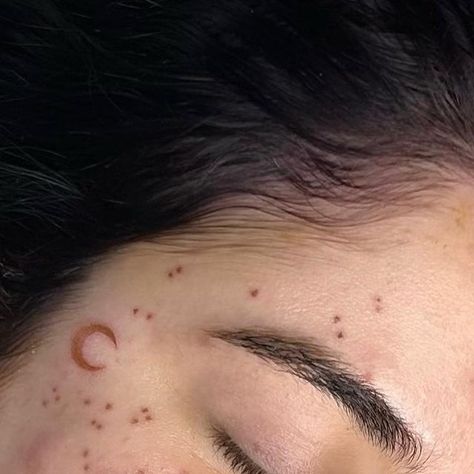 Megan | Cosmetic Tattoo Artist | 𝕭𝖗𝖔𝖜 𝖂𝖎𝖙𝖈𝖍 on Instagram: "Celestial Freckles ✨🌙  Thank you for taking the trip to get these cuties, Sara!   #freckles #freckletattoos" Black Hair And Freckles, Tattoo Freckles, Freckles Tattoo, Freckle Tattoo, Tattooed Freckles, Feminist Tattoo, Celestial Tattoo, Cosmetic Tattoo, The Trip