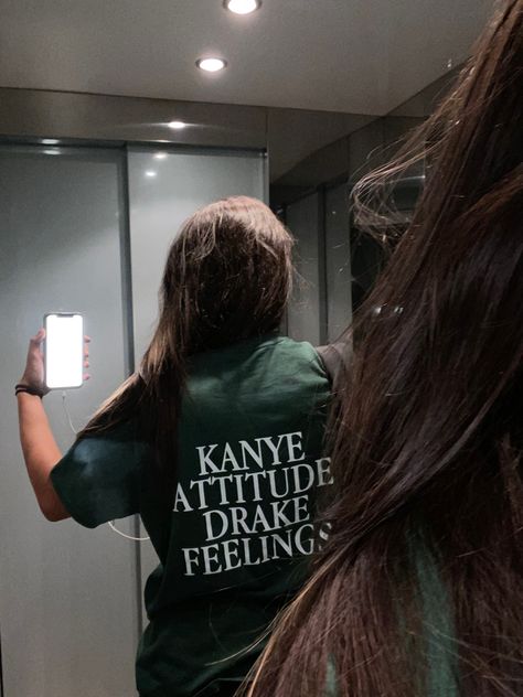 Kanye Attitude With Drake Feelings, Kanye West, Drake, Mood Board, Stamp, Feelings, T Shirt, Quick Saves, Clothes