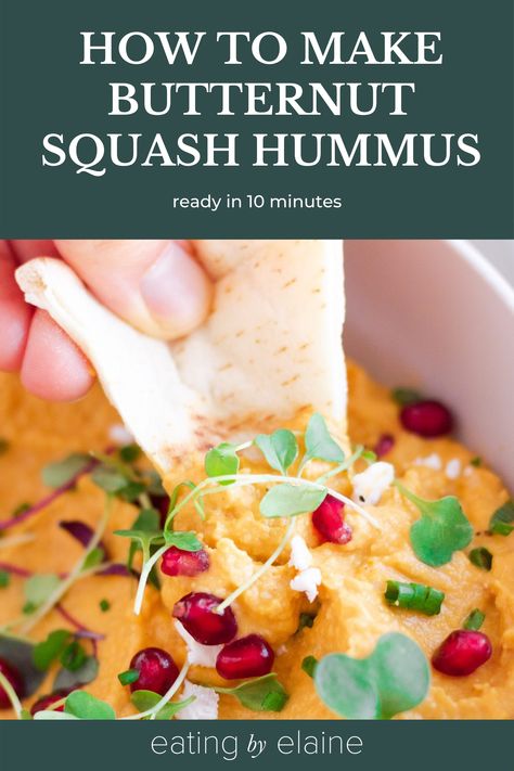 Just when you think you’ve tried every kind of hummus out there! This Maple Roasted Butternut Squash Hummus is filled with buttery, savory and sweet flavor and has a beautifully vibrant orange color that looks right at home on a holiday appetizer table. Butternut Squash Hummus, Squash Hummus, Appetizer Table, Vegan Appetizer, Thanksgiving Salad, Lemon Tahini Dressing, Holiday Appetizer, Roasted Pecans, Holiday Appetizers