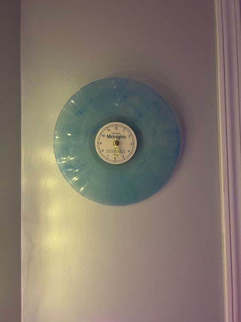 Taylor, Swift, vinyl record clock, cute DIY clock aesthetic Midnights Vinyl Clock, Midnights Vinyl, Taylor Swift Midnights, Vinyl Clock, Record Clock, Diy Clock, Taylor Swift, Swift, Clock