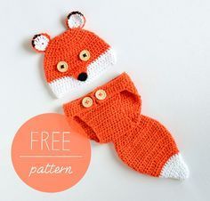 Make It: Fox Baby Hat and Diaper Cover – Free Pattern, thanks so for sharing xox https://www.pinterest.com/stripeymooka/pins/ Crocheted Fox, Crochet Baby Photo Prop, Diaper Cover Pattern, Crochet Diaper Cover, Crocheted Fox Pattern, Fox Hat, Bonnet Crochet, Crochet Gratis, Haken Baby