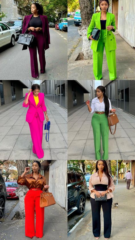 Plain Trousers For Ladies, Colourful Office Outfits, Cute Professional Outfits, Corporate Baddie, Breaking Barriers, African Dresses For Kids, Color Combinations For Clothes, Professional Outfits Women, Fashion Top Outfits