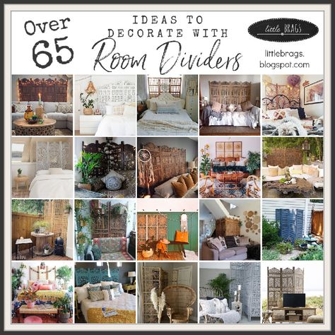 Little Brags: OVER 65 Room Divider IDEAS Diy Folding Screen, Antique Booth Wall Divider, Room Divider Screen Boho, Folding Screen Room Divider Boho, Antique Folding Screen, Room Divider Screen Vintage, Chinese Room Divider, Mid Century Plants, Can Lanterns