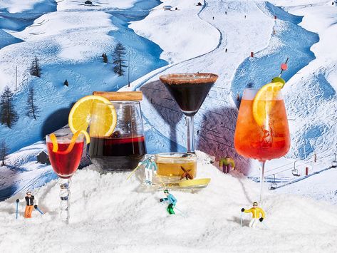 Because the best part of hitting the slopes is the cocktail after. Popular Cocktails, Mulled Wine, Aperol Spritz, Eve Parties, Ski Resort, Christmas Eve, Simple Ingredient, Skiing, At Home