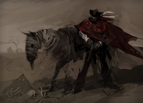 Rich Cowboy Aesthetic, Cowboy Oc Male Art, Scary Cowboy, Evil Cowboy, Western Oc, Vampire Cowboy, Gothic Cowboy, Western Gunslinger Art, Cowboy Character Design