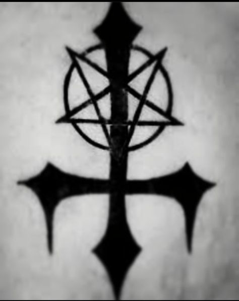 Cool Cross Designs, Stake Drawing, Satanic Drawings Easy, Gothic Cross Drawing, Emo Logo, Emo Symbols, Crosses Designs, 666 Tattoo, Swag Tattoo