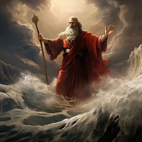 I will generate bible images with ai Bible Images Art, Moses In The Bible, Bible Poster Design, Exodus Art, Exodus Tattoo, Bible Graphic, Prophet Moses, Moses Art, Moses Bible