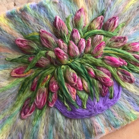 Embroidery Hacks, Felted Flowers, Felted Soap, Room Children, Wool Felt Projects, Felt Pictures, Home Cozy, Warm Home, Felt Embroidery