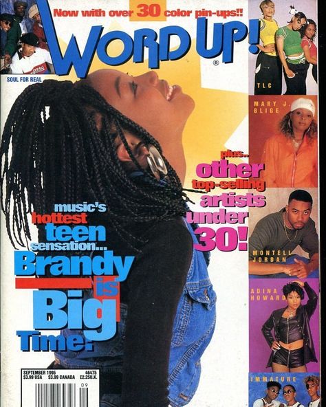 Hip Hop Magazine, Word Up Magazine, 90s Magazine, Brandy Norwood, Pizza Branding, Golden Hour Photography, Mary J Blige, 90s Hip Hop Fashion, Black Tv