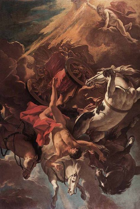 Fall Of Phaeton, Rennaissance Art, Baroque Art, Biblical Art, Mythology Art, Myers Briggs, Classic Paintings, Old Paintings, Classical Art