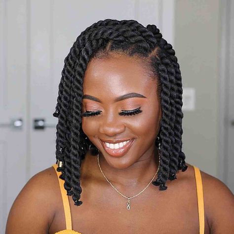 Brazilian Wool Hairstyles, Havana Twist Braids, Latest Hair Braids, Tan Skin Blonde Hair, Bob Braids Hairstyles, Short Twists, Twisted Hair, Bob Braids, African Hair Braiding Styles