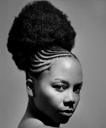 Cornrows cornrows up do with afro puff – Gallery Cornrow With Afro Pony, Cornrow Afro Ponytail Hairstyles, Cornrow Ponytail Natural Hair, Afro Pondo Hairstyles, Cornrows With Puff, Braided Puff Natural Hair, Cornrows With Natural Hair Only, Afro Puff Hairstyles, Afro Ponytail