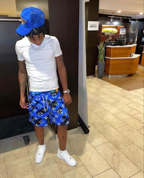 Mens Swag Outfits, Drippy Outfit Summer, Black Man Swag Outfits, Drippy Summer Outfits Men, Holiday Fits Men, Summer Drip Outfits, Summer Fits Black Men, Birthday Fits Men, Drip Fits For Men