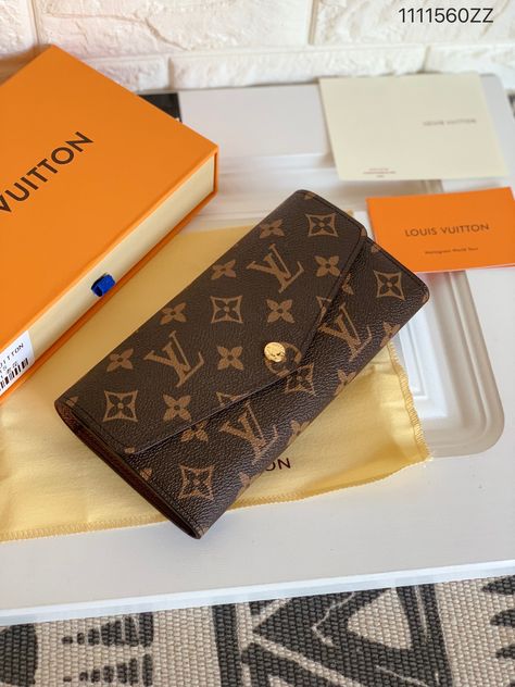 Louis Vuitton lv woman Sarah wallet monogram 1:1 Lv Emilie Wallet, Lv Sarah Wallet, Wallet Luxury Women, Louis Vuitton Wallets, Lv Wallet Women, Luis Vuitton Wallet, Louis Vuitton Wallet Women, Louis Vuitton Nails, Wallet Louis Vuitton