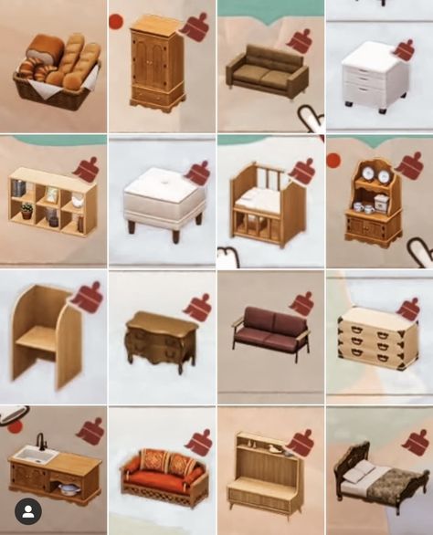 Acnh Furniture Sets, Nordic Shelves, Hokko Life, Anch Codes, Isometric Pixel, Ranch Furniture, Nordic Snowflake, Animal Crossing Guide, Cute Furniture