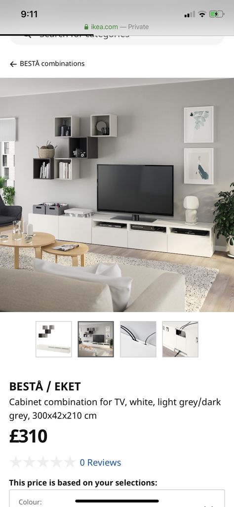 Ikea Eket, Media Stand, House Inspiration, Light Grey, New Homes, Living Room, White