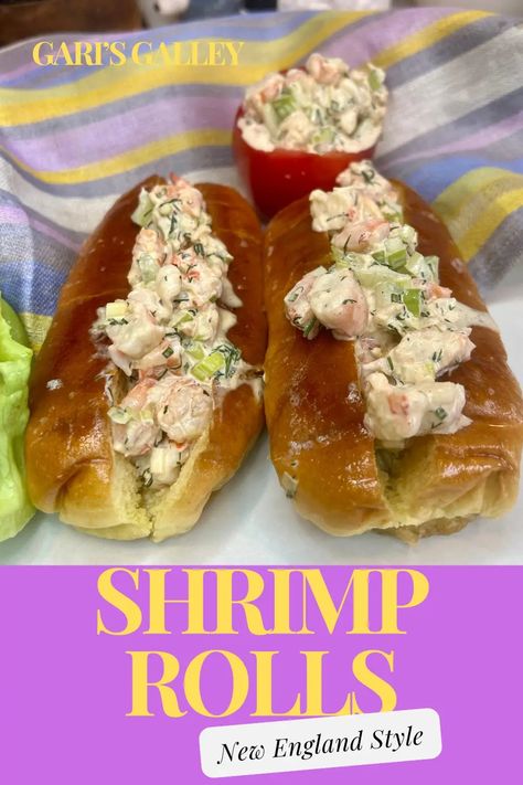 Shrimp Salad Shrimp Fresh Rolls, Cold Lobster Roll Recipe, Shrimp Rolls Sandwich New England, Cold Lobster Roll, Connecticut Style Lobster Roll, Lamb Pasta, Sub Rolls, Shrimp Rolls, Pork Salad