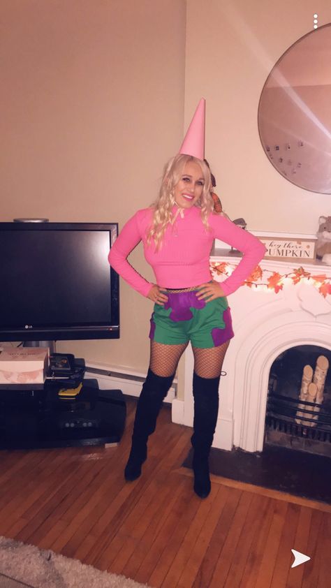 Patrick star spongebob Halloween costume Patrick Star Fancy Dress, Patrick Star Inspired Outfits, Spongebob Custome Halloween, Patrick Star Costume Women, Diy Patrick Star Costume, Spongebob Costume Party, Spongebob Theme Party Outfit, Spongebob Snacks, Patrick Star Halloween Costume