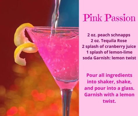 Pink Sparkly Alcoholic Drinks, Sweet Pink Alcoholic Drinks, Hot Pink Alcoholic Drinks, Barbie Pink Cocktail, Girlie Drinks Alcohol Cocktails, Hot Pink Drinks Cocktails, Pink Bachelorette Drinks, Pink Cosmopolitan Drink, Bachelorette Drink Ideas Cocktails