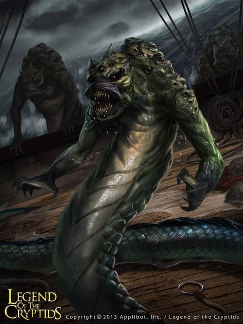 Legends Of Cryptids, Legend Of Cryptids, Cryptic Art, Legends Of The Cryptids, Water Monster, Legend Of The Cryptids, Mythical Monsters, Lovecraftian Horror, Dragon Movies