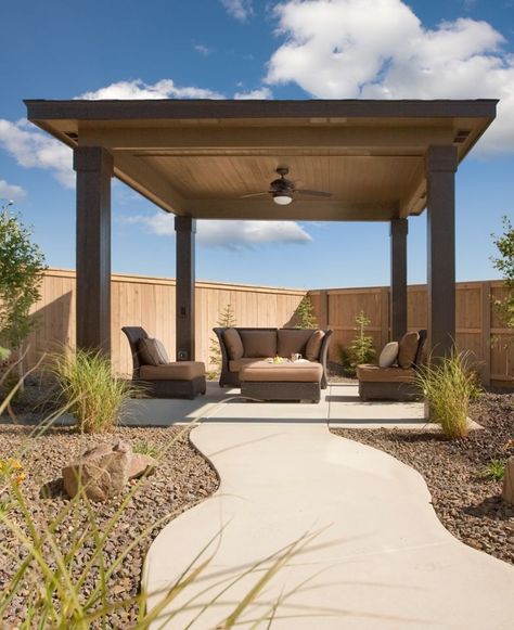 Detached Covered Patio Ideas, Detached Covered Patio, Detached Patio, Covered Patio Ideas, 100 Acre Wood, Ceiling Fan With Lights, Patio Cover, Backyard Remodel, Patio Gazebo