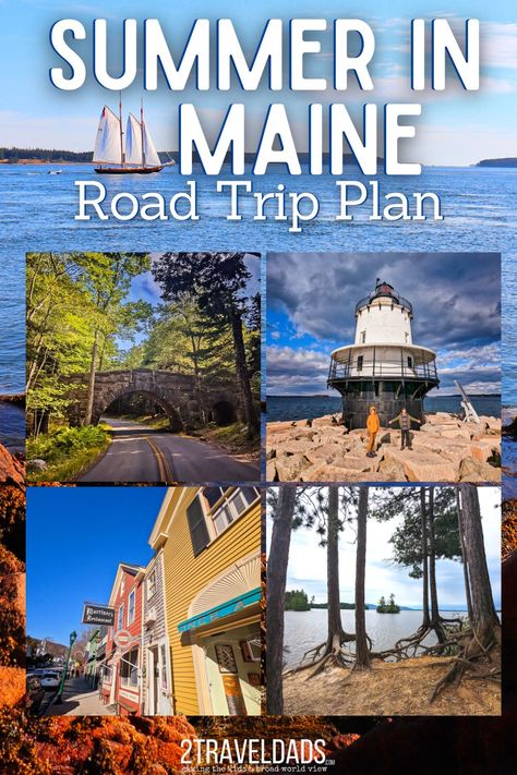 Maine Summer Road Trip – An Easy Itinerary for a Unique Week in Maine - 2TravelDads Maine Road Trip, Maine Summer, Visit Maine, Maine Vacation, Maine Travel, Maine Coast, Road Trip With Kids, Family Road Trips, Road Trip Planning