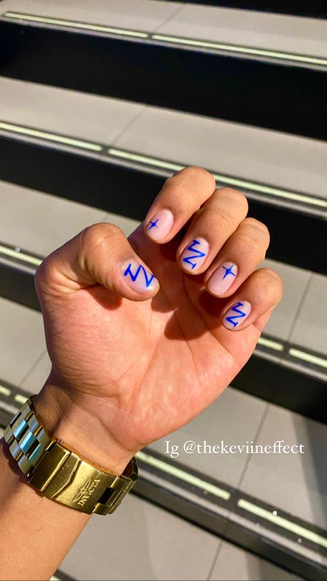 Nails For Men, Mens Manicure, Neon Demon, Ideas Uñas, Mani Ideas, Purple Nail Art, Mens Nails, Art Men, Blue Nail Art