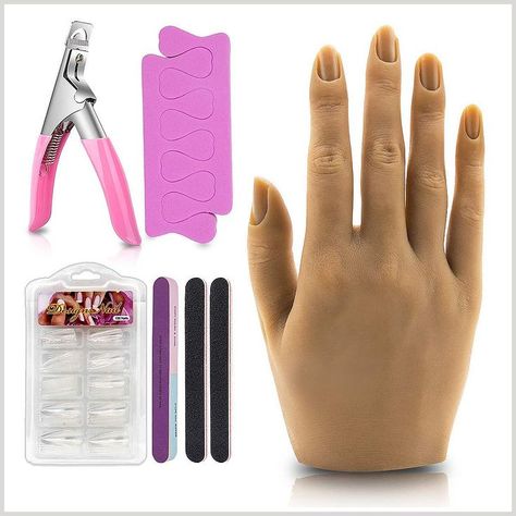 Silicone Practice Hand for Acrylic Nails - Female Nail Trainning Practice Hand, Flexible Bendable False Fake Nail Hand Manneq Nail Finger, Dot Nail Art Designs, Nail Training, Soft Nail, Polka Dot Nail Art, Finger Hands, Dot Nail Art, Nail Drill Machine, Polka Dot Nails