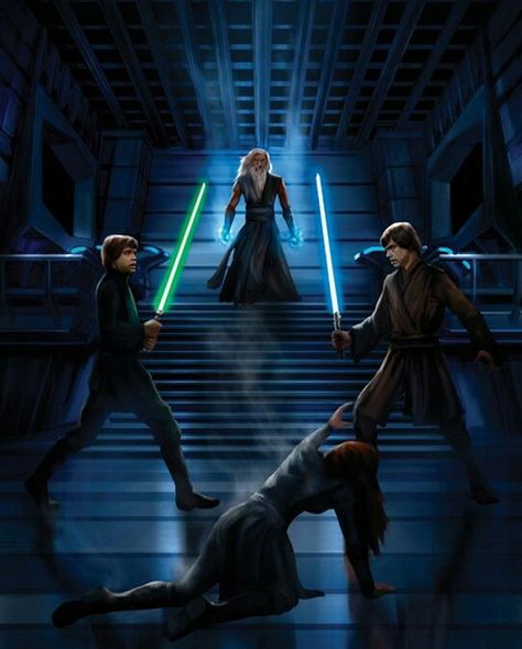 Luke Skywalker vs Luuke Skywalker Original vs. Clone Thrawn Trilogy, Mara Jade, Cloud City, Star Wars Wallpaper, Star Wars Artwork, Star Wars Fan Art, Star Wars Images, Star Wars Pictures, Star Wars Jedi