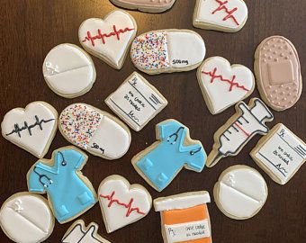 12 Doctor cookies 6 of each unless you indicate differently | Etsy Medical Cookies, Nurse Cookies, Iced Biscuits, Iced Sugar Cookies, Cookie Business, Sugar Cookie Designs, Iced Cookies, Cut Out Cookies, Cute Cookies