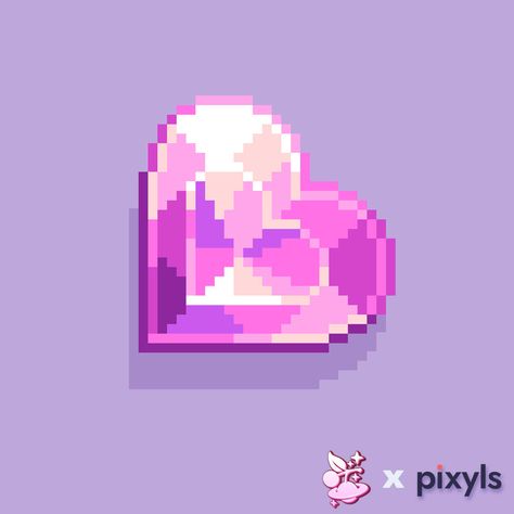 Rose Quartz is 9 of 9 gem designs that are available now @ @pixyls.ca !! #pixelart #digitalart #artshop #gems #gemstone #cuteart #collab #rosequartz #stickerbynumber #diamondpainting #paintbynumber #pixquare #artistsupport Gem Pixel Art, Crystal Pixel Art, Cute Perler, Crystal Drawing, Pixel Art Tutorial, 8 Bits, Jewellery Sketches, Texture Packs, Pixel Art Design