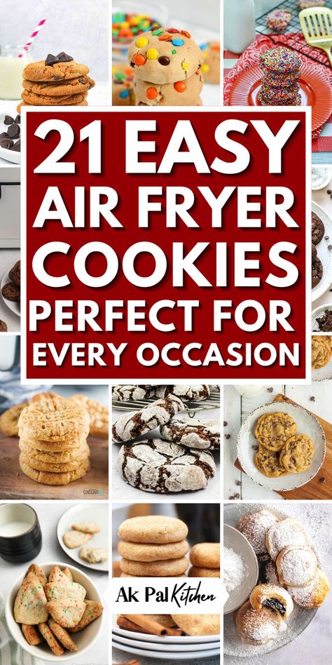 Indulge in the world of air fryer cookies with our easy and delicious low-calorie cookie recipes! From classic air fryer chocolate chip cookies, air fryer peanut butter cookies, and festive air fryer holiday cookies to innovative vegan and gluten-free cookies, we have something for every sweet tooth. Discover the joy of making homemade air fryer snacks that are not only quick but also healthier. Get ready to bake up a storm with these simple yet delightful air fryer recipes. Air Fryer Peanut Butter Cookies, Air Fryer Chocolate Chip Cookies, Air Fryer Cookies, Air Fryer Snacks, Low Calorie Cookies, Air Fryer Recipes Dessert, Air Fryer Recipes Snacks, Cooks Air Fryer, Cookies Healthy