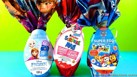 In this video, will be opening Disney Frozen Collectable Purses Super Egg, will be Opening Giant Egg Kinder Surprise Maxi and lastly will be Opening Paw Patrol Super Egg. Let’s find out what toy surprises are hidden inside these super eggs.  Funkidscollection.com is a child safe and family-friendly kid channel for people of all ages. We love unboxing and reviewing all kinds of toys. We are committed to bring The Most Trending Toys and The Most Popular New Toys. Giant Surprise Egg, Surprise Eggs Toys, Trending Toys, Lego Juniors, Surprise Egg, Nick Jr, Sweet Food, New Toys, 5th Birthday