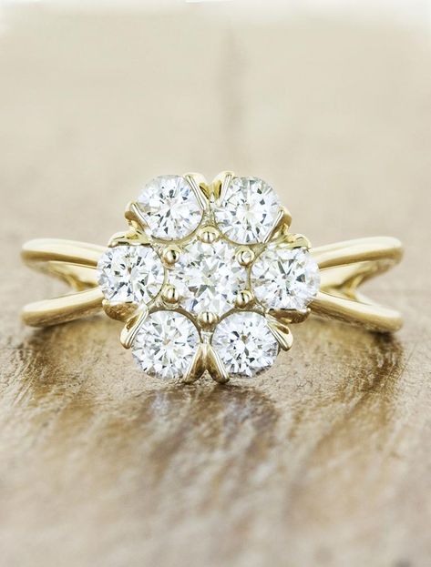 Rose Shaped Engagement Ring, Flower Shaped Engagement Ring, Unique Yellow Gold Engagement Ring, Wedding Ring Shapes, Nature Inspired Engagement Ring, Engagement Ring Shapes, Sparkly Things, Stunning Engagement Ring, Dream Engagement