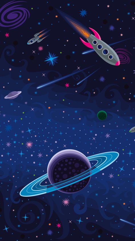 Iphone Wallpaper Nasa, Planets And Stars, Astronaut Wallpaper, Space Phone Wallpaper, Astronaut Art, Colorful Space, Pop Art Wallpaper, Wallpaper Space, Art Wallpaper Iphone