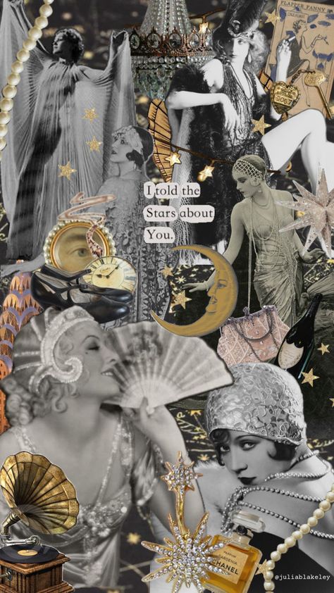 #1920s #1920saesthetic #1920sfashion #vintage #flapper #wallpaper #glamour #vintageaesthetic #moon #20s 1920s Party Theme, 1920s Wallpaper, Glamour Wallpaper, 1920s Aesthetic, 1920s Theme, 20s Art, Moon Astrology, Art Deco Inspiration, Gatsby Theme