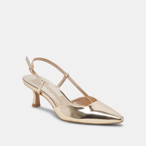 ODELA HEELS LIGHT GOLD STELLA – Dolce Vita Gold Bridal Shoes, Croatia Fashion, Bridesmaids Heels, Gold Heels, Slingback Heel, Clothes And Shoes, Bridal Shoes, Croatia, Wedding Guest