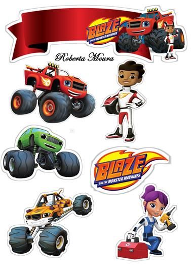 Blaze Birthday Cake, Blaze And The Monster Machines Cake, Bolo Blaze, Blaze Cakes, Monster Truck Clipart, Monster Jam Birthday Party, Blaze Birthday Party, Blaze Party, Blaze And The Monster Machines Party