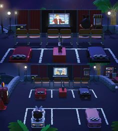 Drive In Cinema, Animal Crossing 3ds, Animals Crossing, Animal Crossing Funny, Ac New Leaf, Animal Crossing Guide, Outdoor Cinema, Animal Crossing Wild World, Animal Crossing Qr Codes Clothes