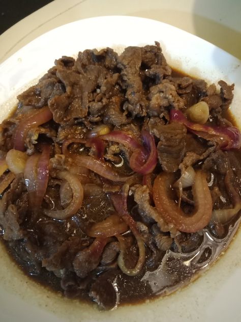 Beef steak Filipino style Beef Steak Filipino, Steak And Onions, Filipino Style, Filipino Food, Family Recipe, Beef Steak, Filipino Recipes, Onions, Family Meals