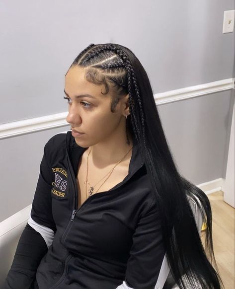 Braid Styles For Straight Hair, Braided Hairstyles On Straight Hair, Braided Straight Hairstyles, Straight Hair Braid Styles, Straight Hair With Braids, Puerto Rican Braids, Braids For Hispanic Women, Fulani Braids Natural Hair, Straight Hair Braids