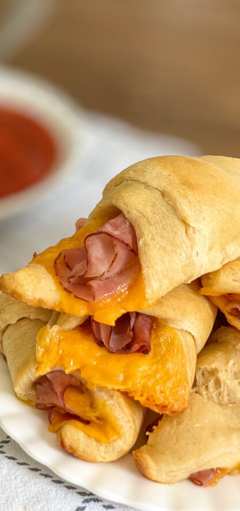 Wiener Wraps, Pillsbury Dinner, Crescent Sandwiches, Ham And Cheese Crescent, Pillsbury Crescent Roll Recipes, Crescent Roll Recipes Dinner, Recipes Using Crescent Rolls, Pillsbury Crescent, Crescent Recipes