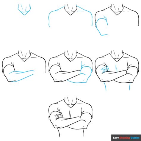 How to Draw Anime Arms How To Draw Someone Bending Over, Anime Body Tutorial Step By Step, How To Get Better At Drawing Anime, Crossing Arms Drawing, Anime Body Step By Step, Arms Drawing, Anime Arms, Drawing Anime Hands, Learn To Draw Anime