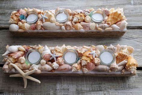 Seashell Candle Centerpiece, Beach Wedding Table Centerpieces, Sea Shell Wedding Decor, Seashell Centerpieces, Seashell Candle Holder, Shell Centerpieces, Shell Candle Holder, Centerpiece For Table, Beach Wedding Tables