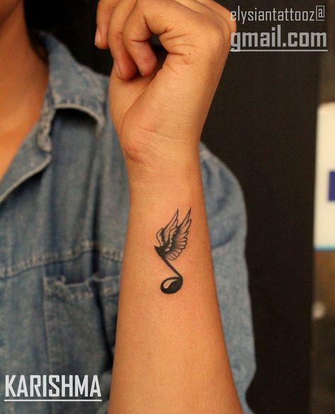 Musical Instruments Tattoo Ideas, Small Music Symbol Tattoo, Music Finger Tattoos For Women, Music Symbol Tattoo Men, Music Shoulder Tattoo, Music Tattoo Ideas Unique For Women, Music Hand Tattoo, Music Neck Tattoo, Music Note Tattoo For Men