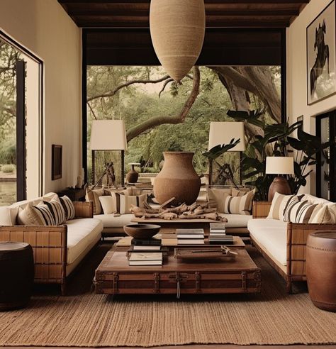 Adventurers Aesthetic, Modern Mexican Living Room Decor, Modern African Decor, Mexican Interior Design, African Interior Design, African House, African Inspired Decor, African Interior, Home Painting