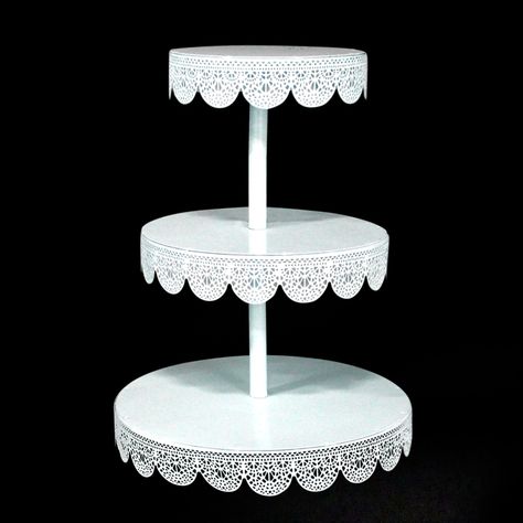 Lace Cupcakes, Cupcake Stand Wedding, Cupcake Supplies, Diy Cake Stand, Treat Stand, Cupcake Tiers Stand, Treat Table, 3 Tier Cake Stand, Event Decor Direct